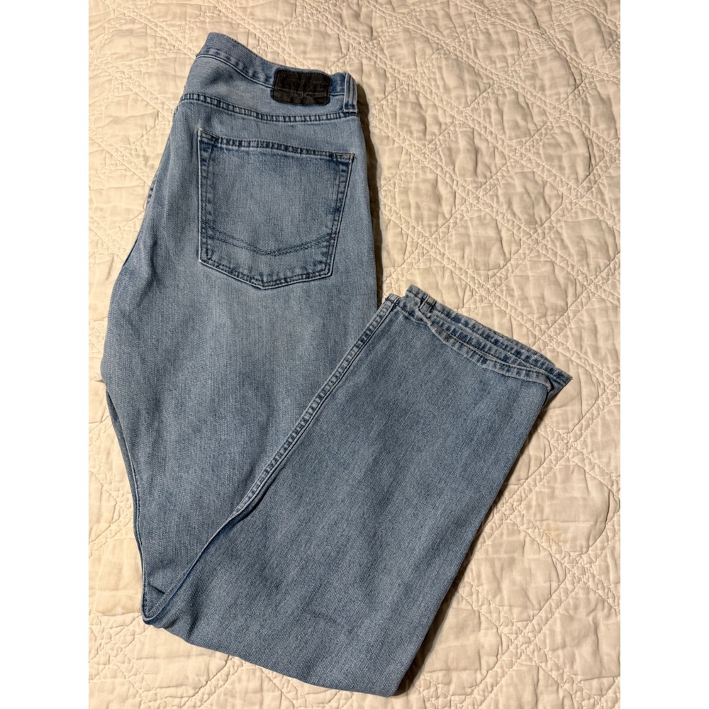 Bullhead Slim Jeans Mens 34x32 Light Wash Distressed Ripped Denim Pants